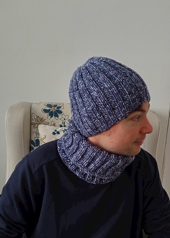 Örgü Erkek Bere&Boyunluk - Görsel 3