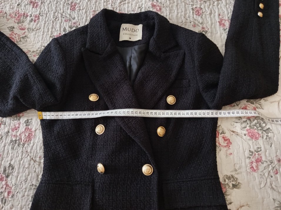 MUDO COLLECTİON Siyah Kadın Blazer Ceket - Görsel 5