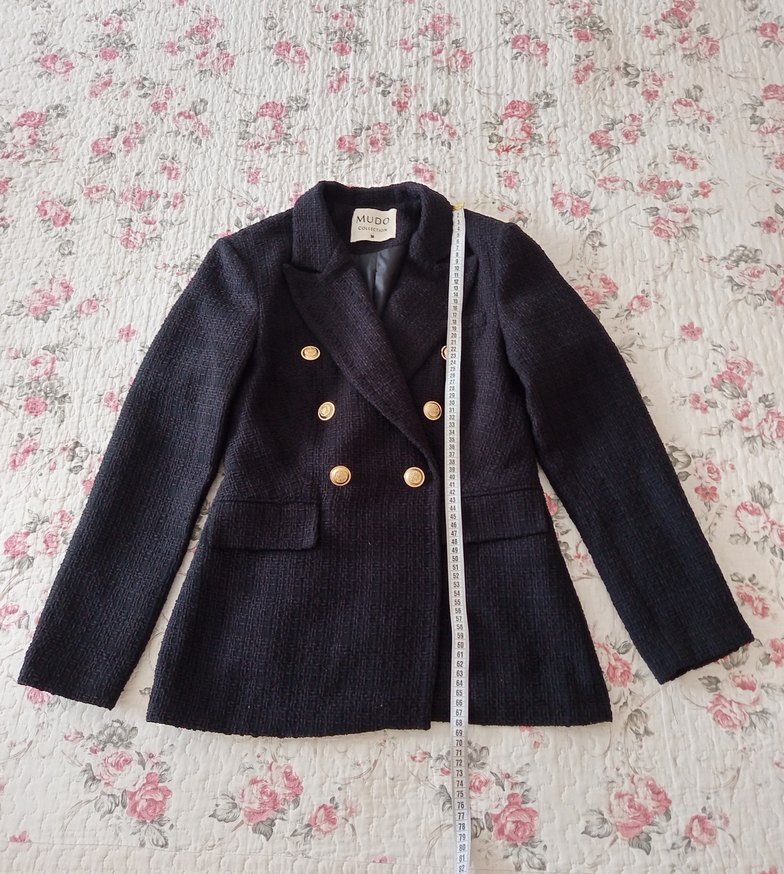 MUDO COLLECTİON Siyah Kadın Blazer Ceket - Görsel 4