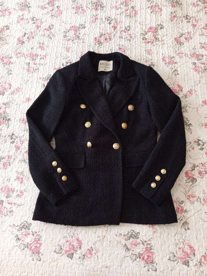 MUDO COLLECTİON Siyah Kadın Blazer Ceket - Görsel 2