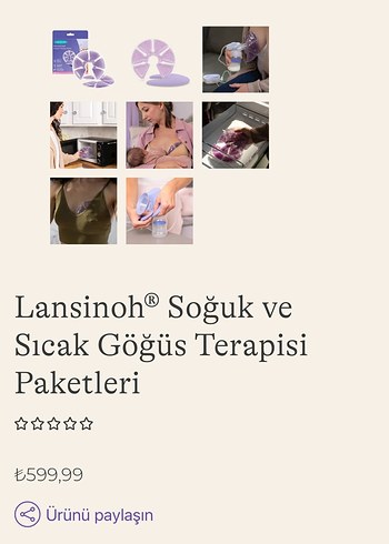Lansinoh Mor Sıcak ve Soğuk Göğüs Pedi