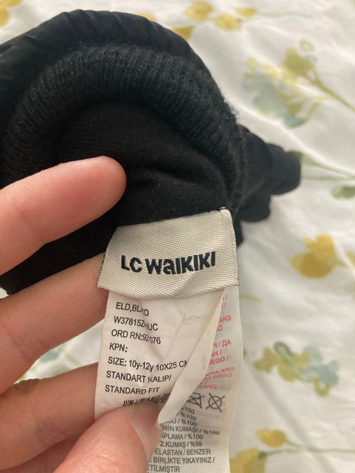 Kız Çocuk Siyah Biker Eldiveni Velcro - Görsel 4