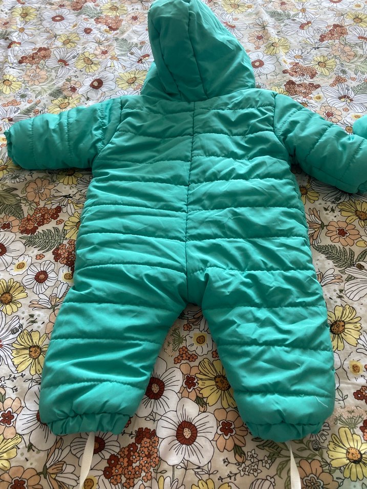 Kürk Detaylı Turkuaz Bebek Tulumu - Görsel 4