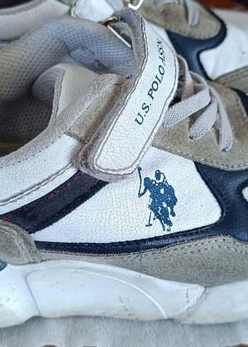 Erkek Çocuk Beyaz Gri Spor Ayakkabı us polo - Görsel 2