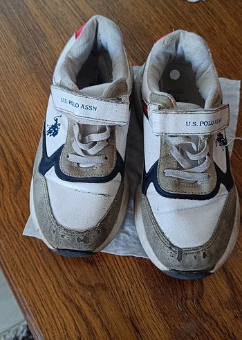 Erkek Çocuk Beyaz Gri Spor Ayakkabı us polo - Görsel 5