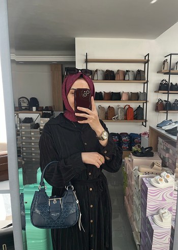 Beden Pierre Cardin Siyah Desenli Deri Kadın Çanta