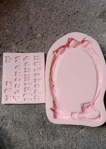 Pastel Pembe Silikon Kek Kalıbı & Harf Seti