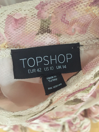 Topshop Topshop çiçek desenli pembe etek