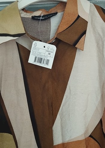 LC Waikiki Uzun Kollu yazlık Kahverengi uzun tunik