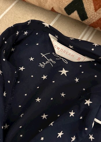 s Beden Lacivert Uzun Kollu Lohusa Pijama Takımı