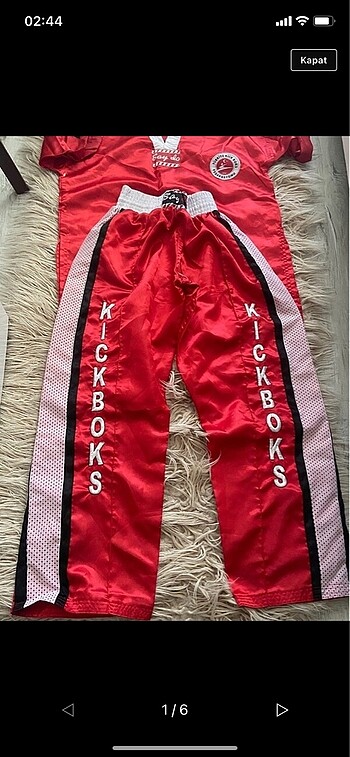Saydo kick boks kıyafeti kırmızı