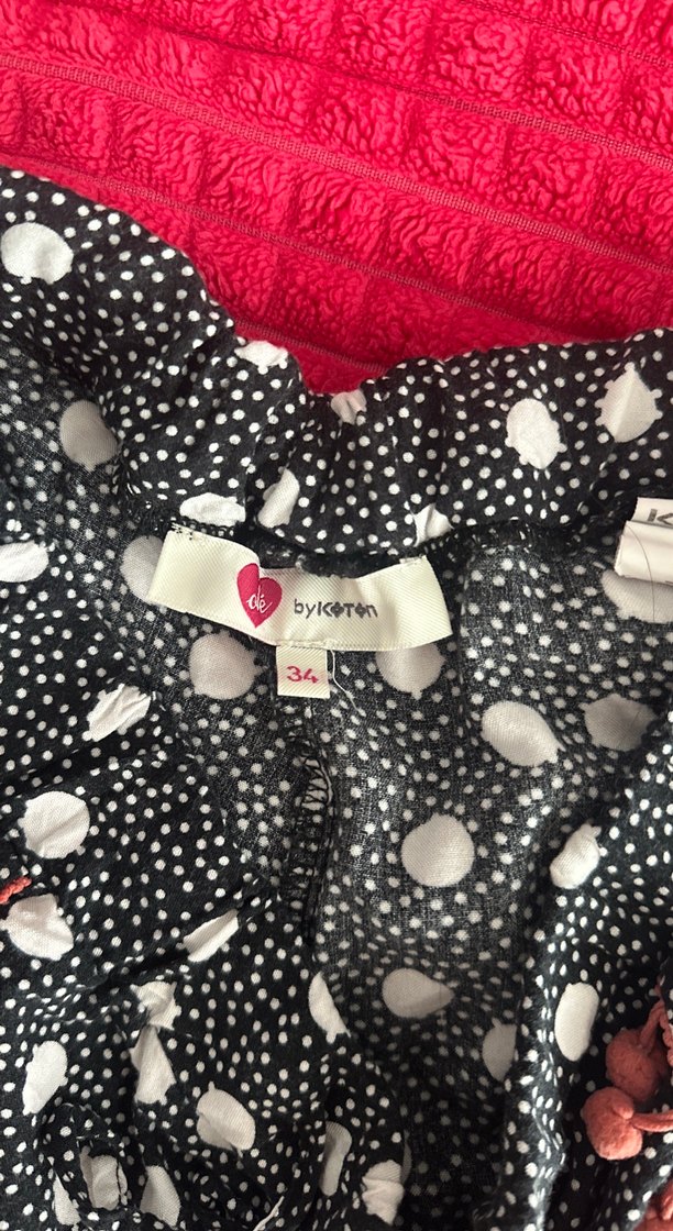 Puantiye Desenli Püsküllü Bohem Mini Şort - Görsel 4