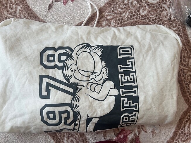l Beden beyaz Renk Garfield baskılı sweathirt