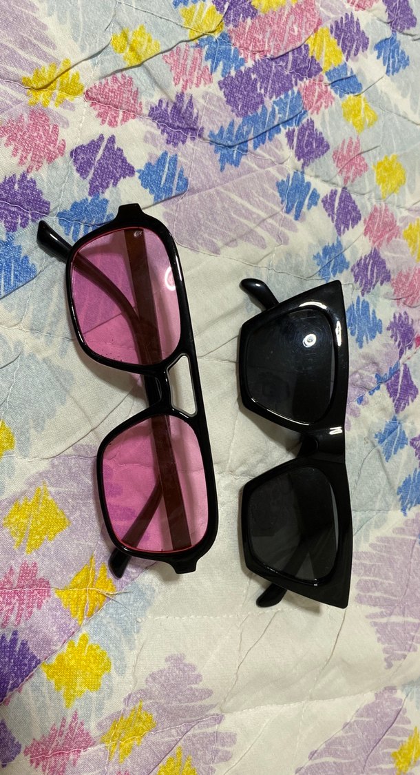 pembe & siyah günes gözlügü - Görsel 2