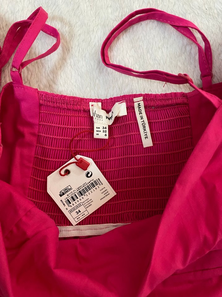 balon kollu drapeli elbise - Görsel 4