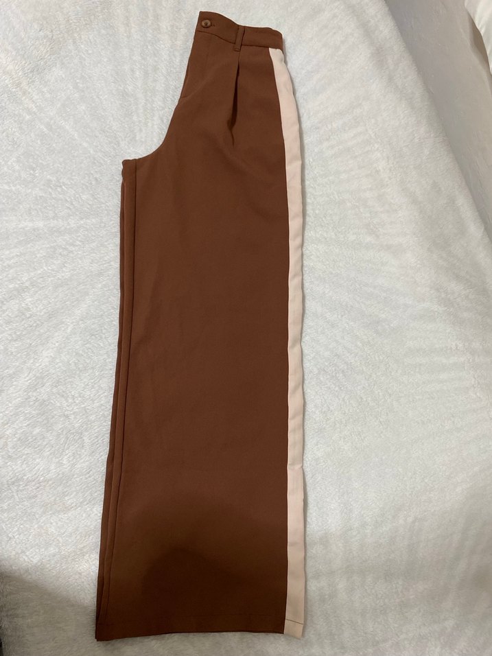 Kadın Kahverengi Kumaş Pantolon - Görsel 2