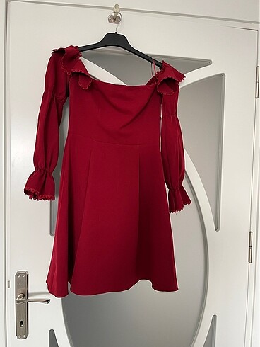 Trendyol & Milla Straplez Bordo Mini Elbise