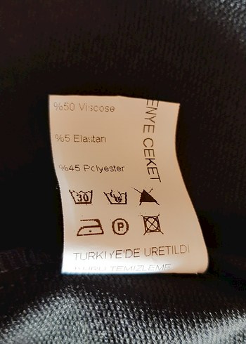 Etiketli Metal Düğmeli Kolları Tül Lacivert Kısa Ceket - Görsel 7