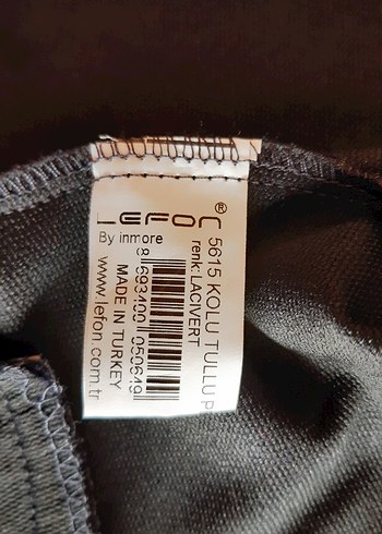 Etiketli Metal Düğmeli Kolları Tül Lacivert Kısa Ceket - Görsel 8