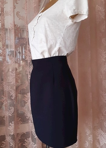 Sıfır Lacivert Kısa Etek - Görsel 3