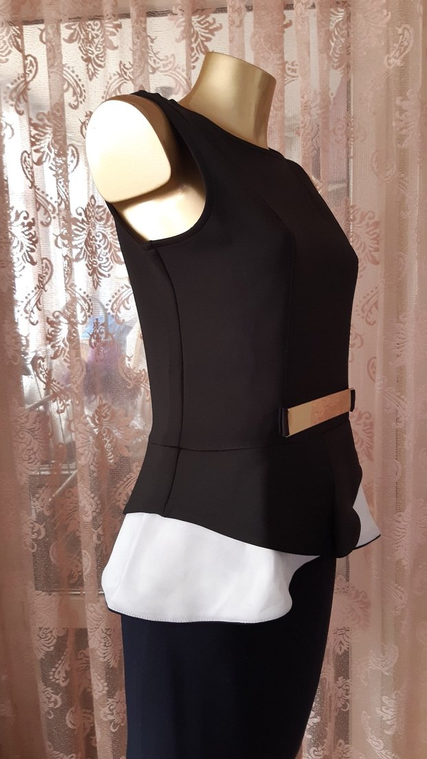 Etiketli siyah kalın likralı bluz - Görsel 5