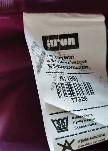 Etiketli şık düğmeli mürdüm kaban-manto - Görsel 9