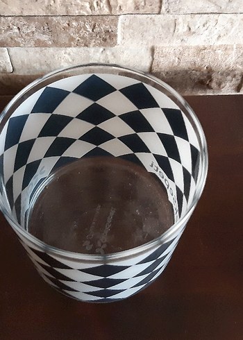 Paşabahçe Siyah-Beyaz Cam Vazo - Görsel 3