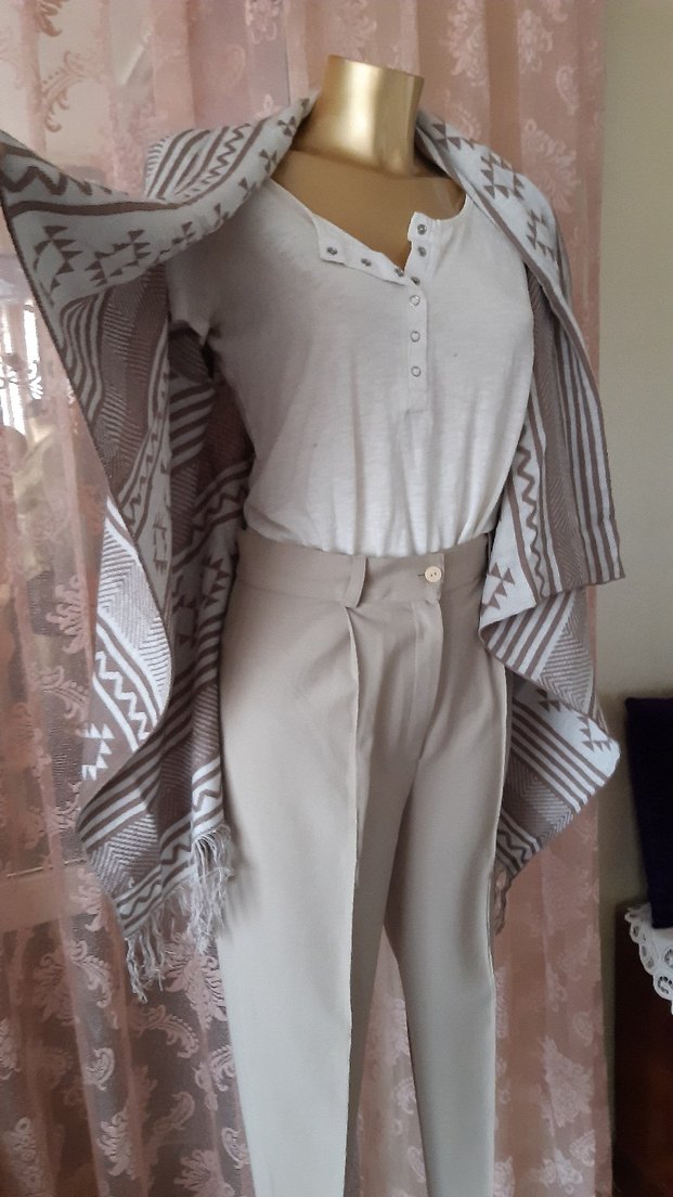 Bohem Tarz Uzun Etnik Desenli Kadın Hırka - Görsel 3