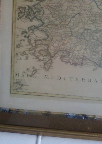 Robert de Vaugondy çizimi antik Türkiye haritası tablo - Görsel 4