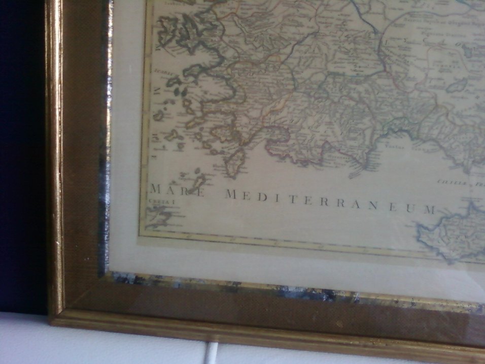 Robert de Vaugondy çizimi antik Türkiye haritası tablo - Görsel 4