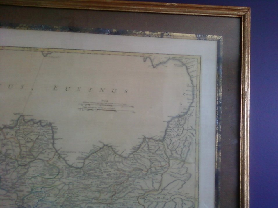 Robert de Vaugondy çizimi antik Türkiye haritası tablo - Görsel 2