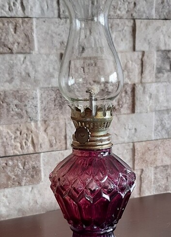 Pembe&Mavi eski küçük gaz lambası