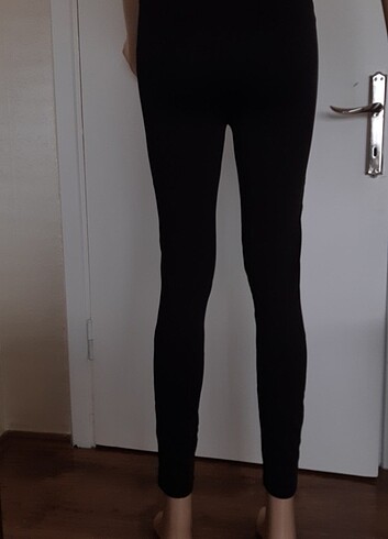 Giyilmemiş Siyah Tayt Dizleri Deri - Görsel 4