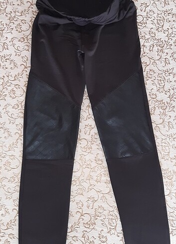 Giyilmemiş Siyah Tayt Dizleri Deri - Görsel 7