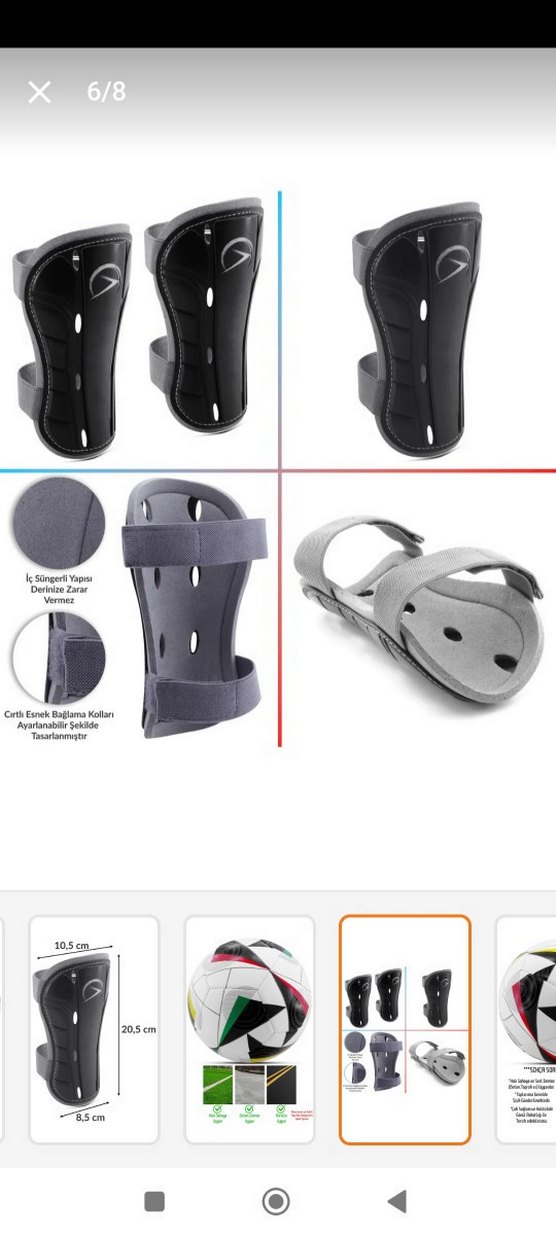 Kayışlı Siyah futbol tekmelik - Görsel 2