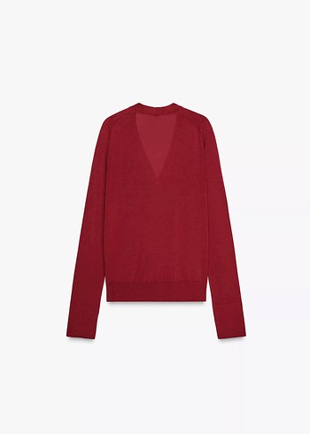 m Beden bordo Renk Zara triko hırka