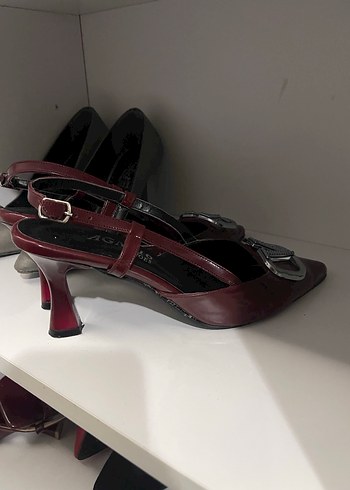 39 Beden bordo Renk Kadeh topuk stiletto