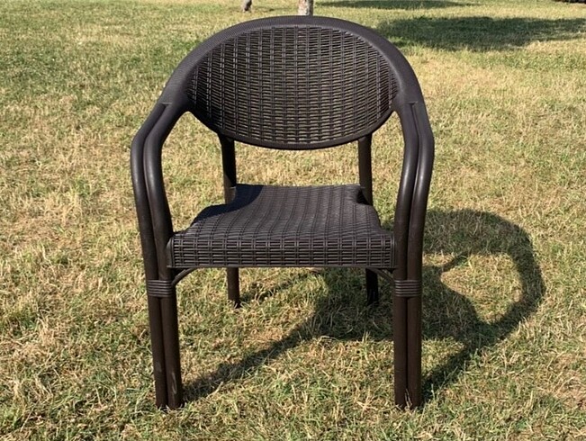 Beden gri Renk Hasır Rattan Masa Takımı