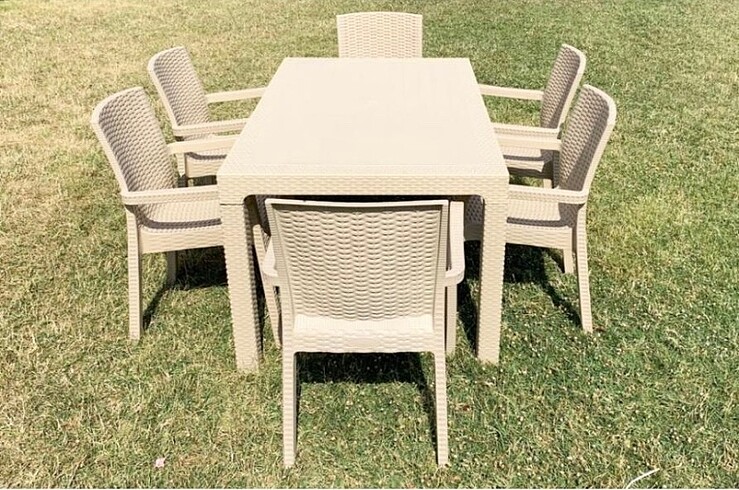 Beden Hasır Rattan Masa Takımı