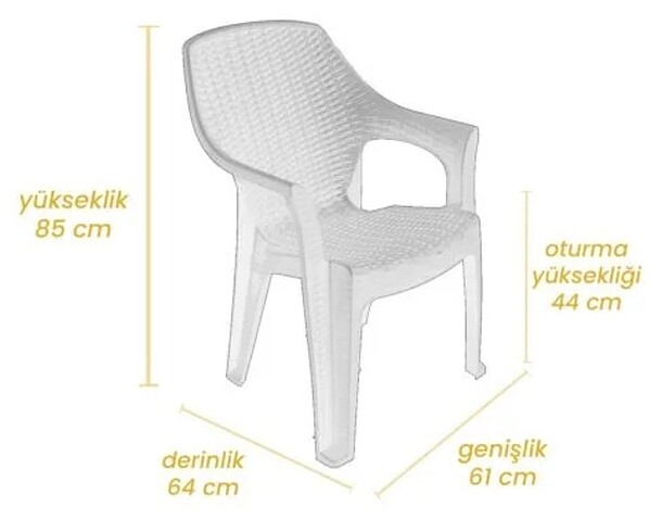 Beden gri Renk Hasır Rattan Masa Takımı
