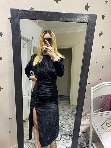 Diğer Siyah kadife elbise