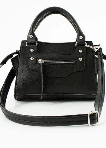 Siyah fermuarlı küçük çanta - Görsel 2