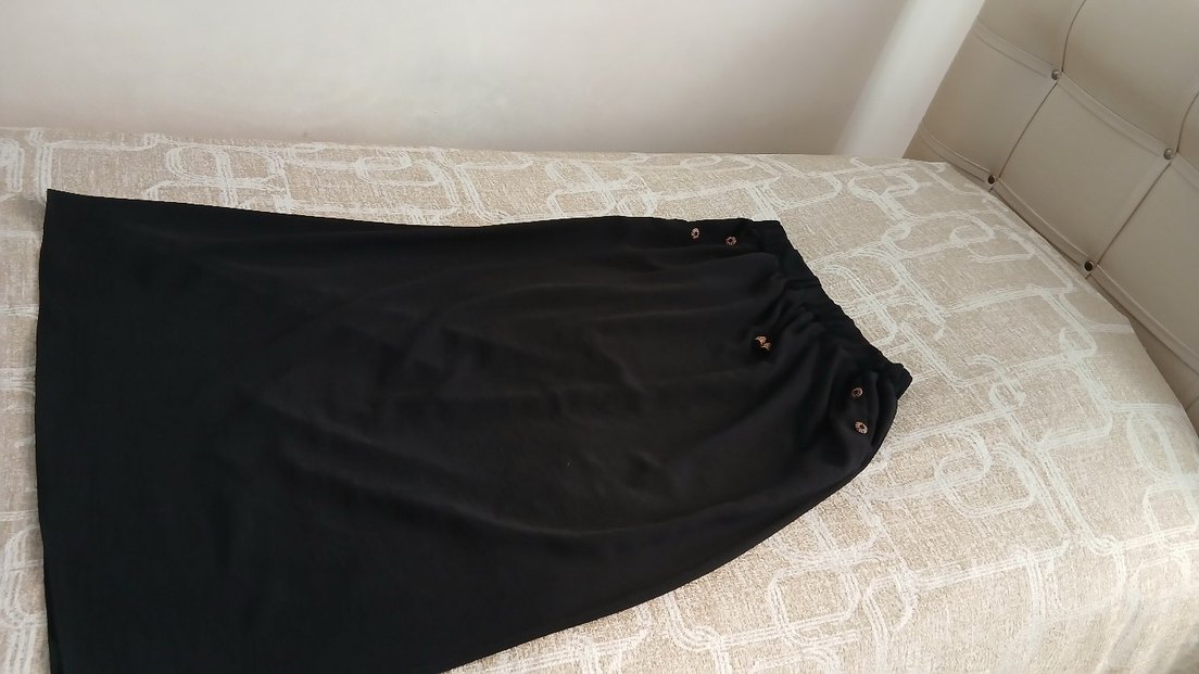 Siyah Uzun Kadın Etek - Görsel 2
