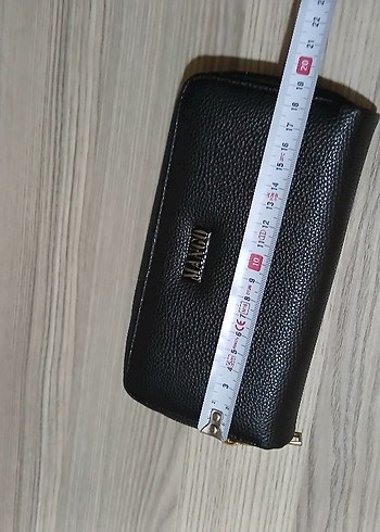 Beden siyah Renk Siyah Deri Fermuarlı Kadın Cüzdanı