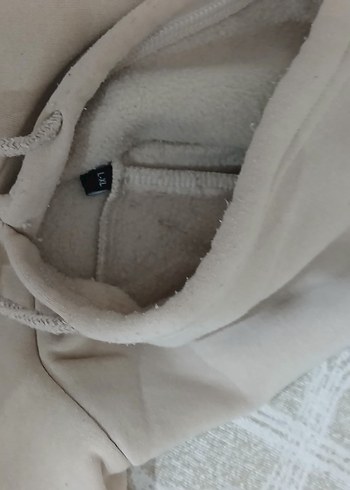 Bej Baskılı Kapüşonlu Sweatshirt - Görsel 5