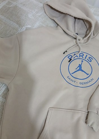 Bej Baskılı Kapüşonlu Sweatshirt - Görsel 2