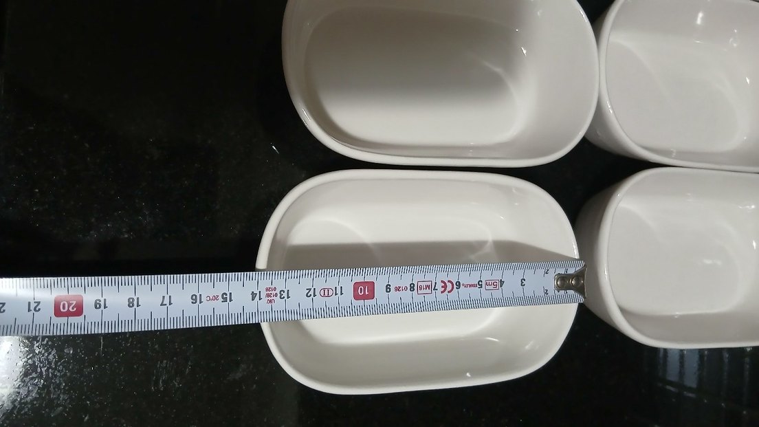 Beyaz Oval 6'lı Yemek Kabı Seti - Görsel 4