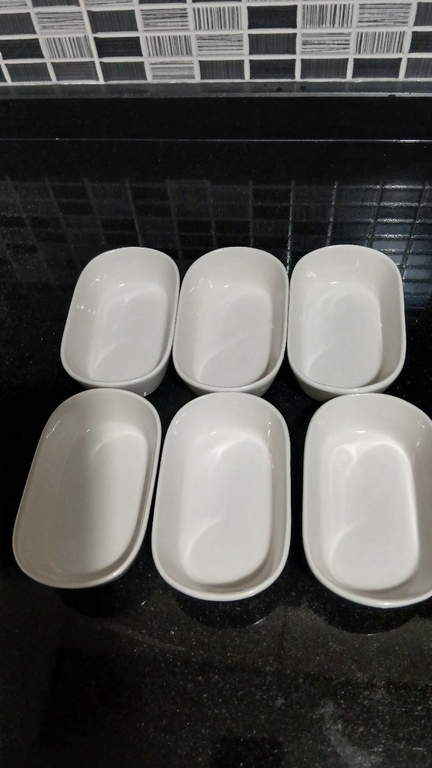 Beyaz Oval 6'lı Yemek Kabı Seti - Görsel 2