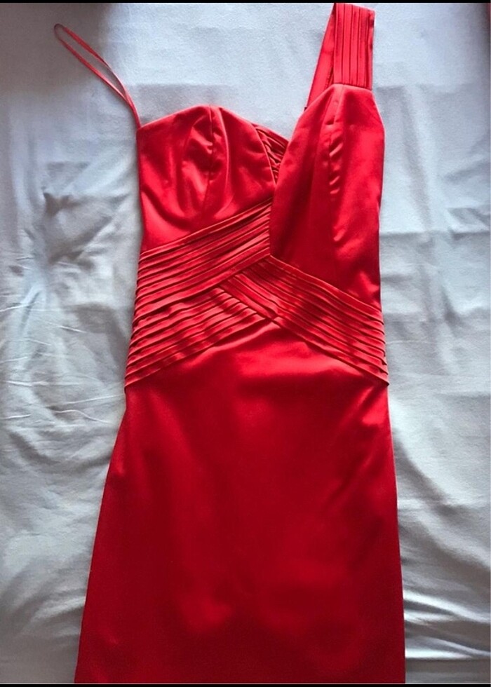 Ankara Karum?dan alındı vücudu saran kaliteli saten elbise - Görsel 2