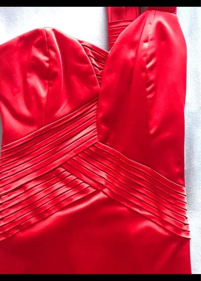 Ankara Karum?dan alındı vücudu saran kaliteli saten elbise - Görsel 5